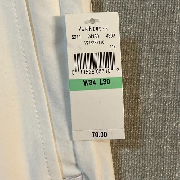 NWT IZOD Pants Mens Size 34x30 White IZOD Golf The SwingFlex Pant Stretch UPF - Picture 2 of 8